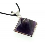 Amethyst Gemstone Pyramid Pendant